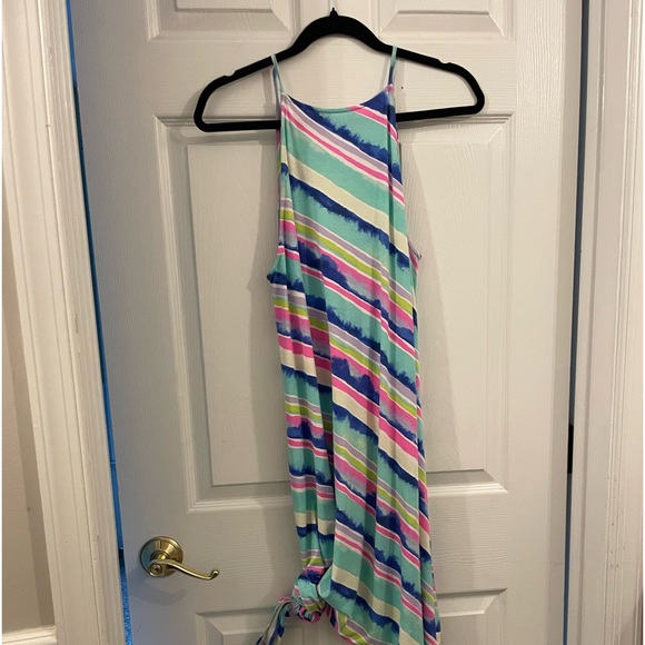 Lilly Pulitzer Multi Ceviche Stripe Diagonal Magnolia Midi Dress - Small - Picture 4 of 5
